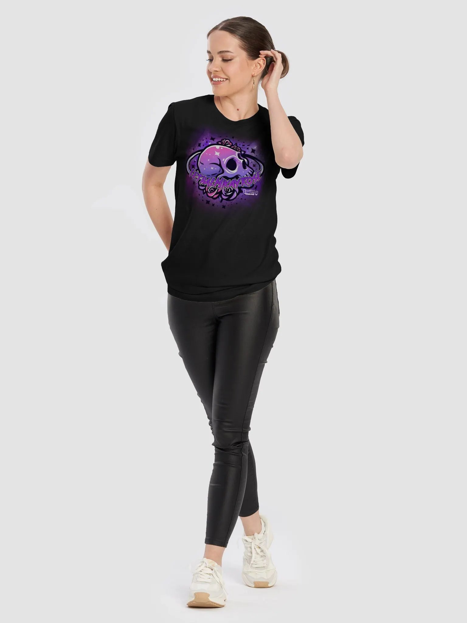 LethalMikayRose Skull logo shirt product image (57)