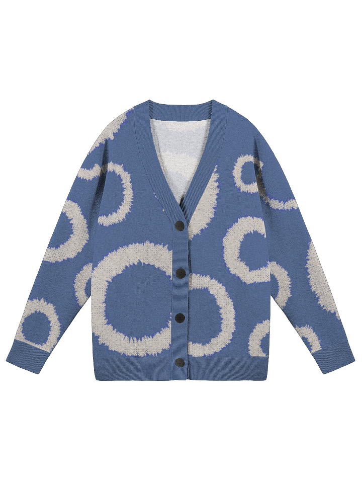 Mystic Blue Jacquard Knit Cardigan product image (1)
