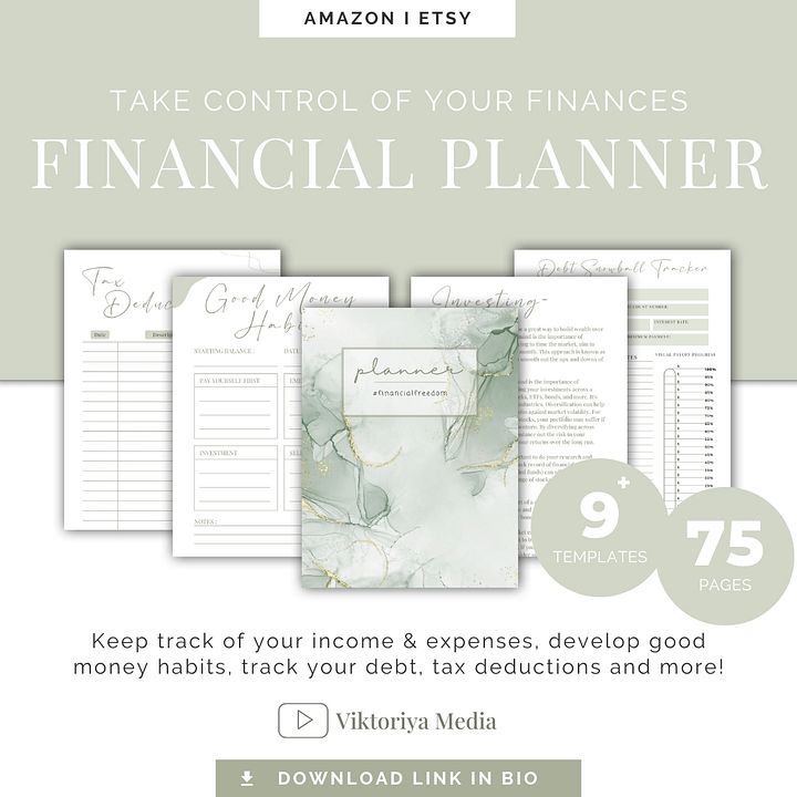 Digital Financial Planner- Mint Green product image (2)