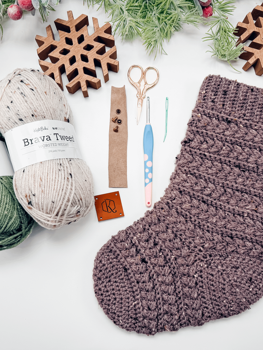 Wheat Stitch™ Stocking Crochet Pattern product image (3)