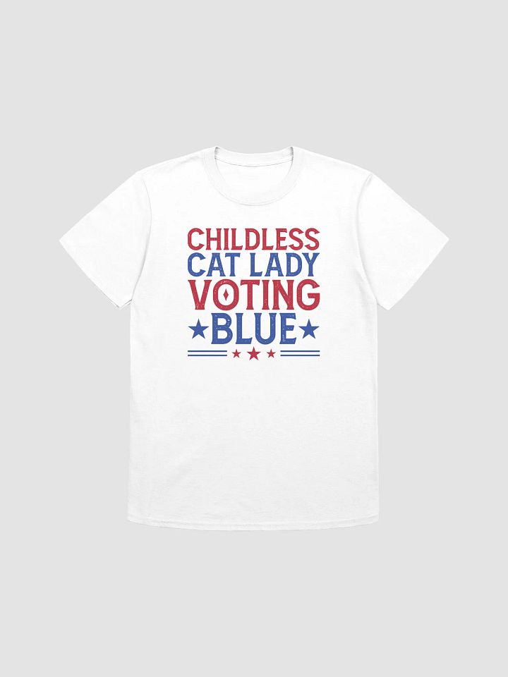 Childless Cat Lady Voting Blue T-shirt product image (1)