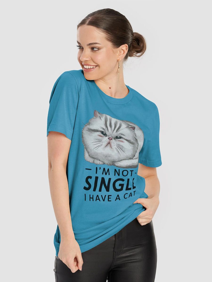 Funny Cat Lover T-Shirt - 'I’m Not Single, I Have a Cat' Design product image (6)