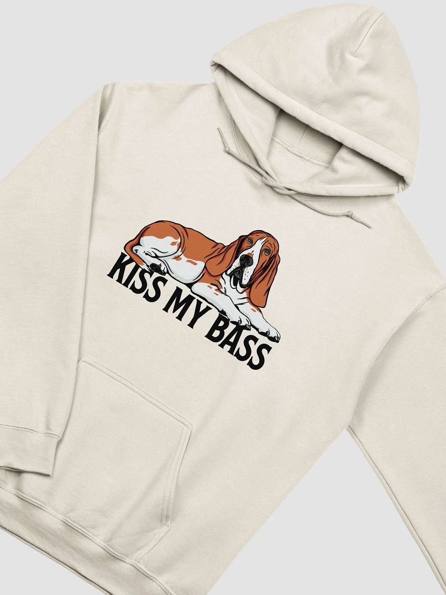 Kiss My Bass Hooded Sweatshirt | Funny Hoodie for Basset Hound(Red) Owners product image (19)