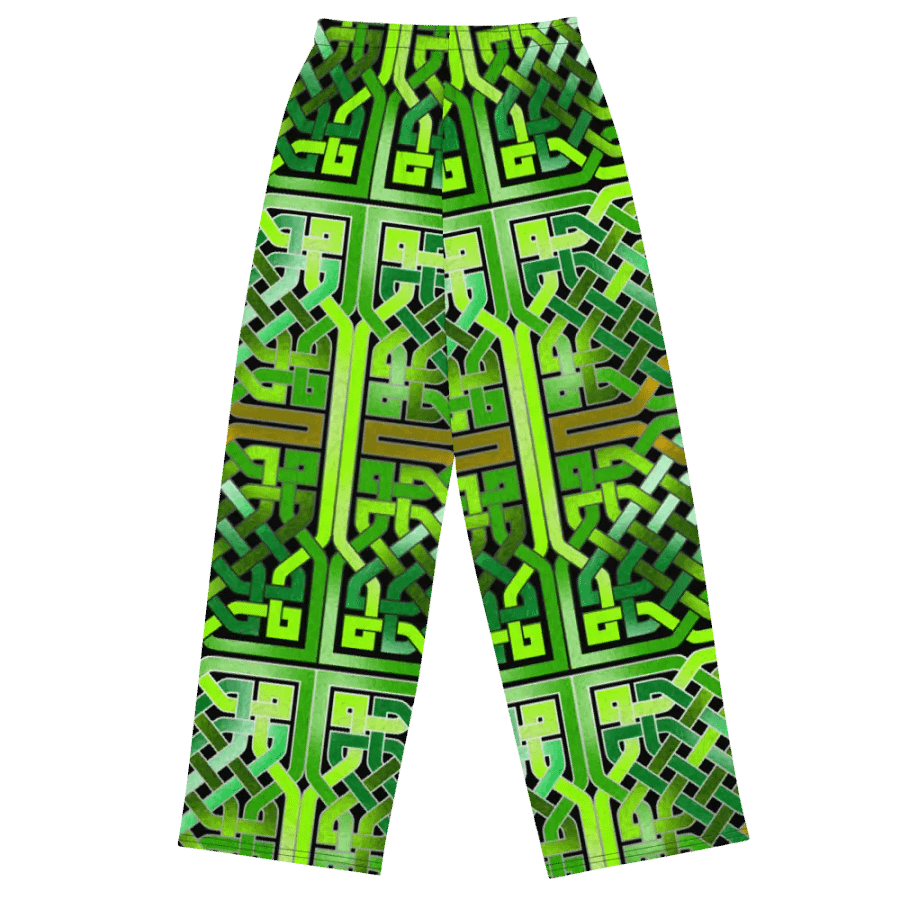 Green Celtic Knot Wideleg Pants product image (1)