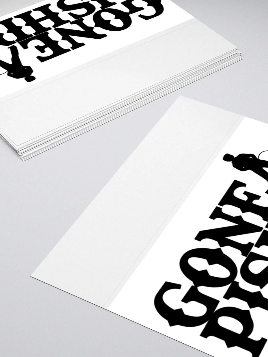 Gone Pishin Sticker (White) product image (10)