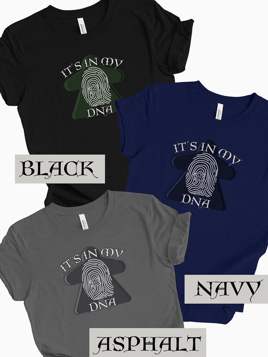 Meeple DNA Shirt for Board Gamers, Fingerprint Meeple Board Game T-shirt, It's in my DNA navy product image (7)