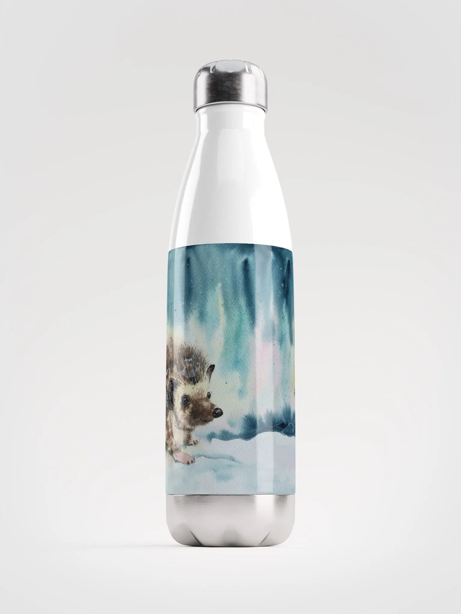 Winter Hedgehog Stainless Steel Water Bottle product image (1)