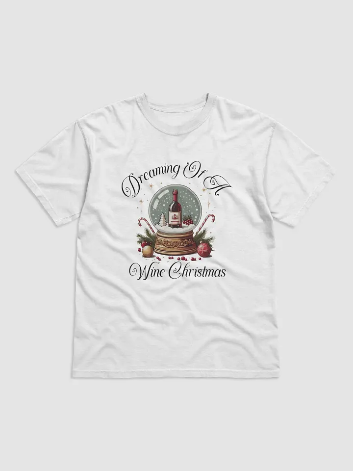 Wine Christmas Snow Globe Tee product image (1)
