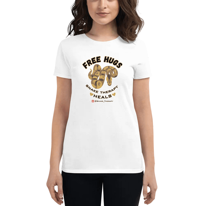 Women's "Free Hugs" Ball Python Shirt (Light Colors) product image (1)