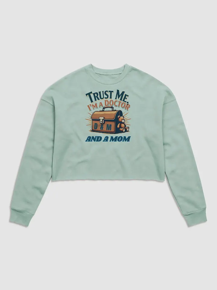 Doctor Mom Illustrated Crop Sweatshirt product image (3)