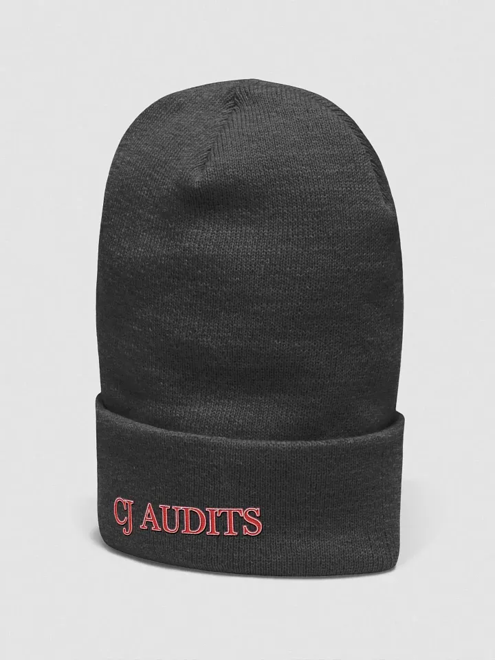 Bold Red Outline CJ AUDITS Beanie product image (4)