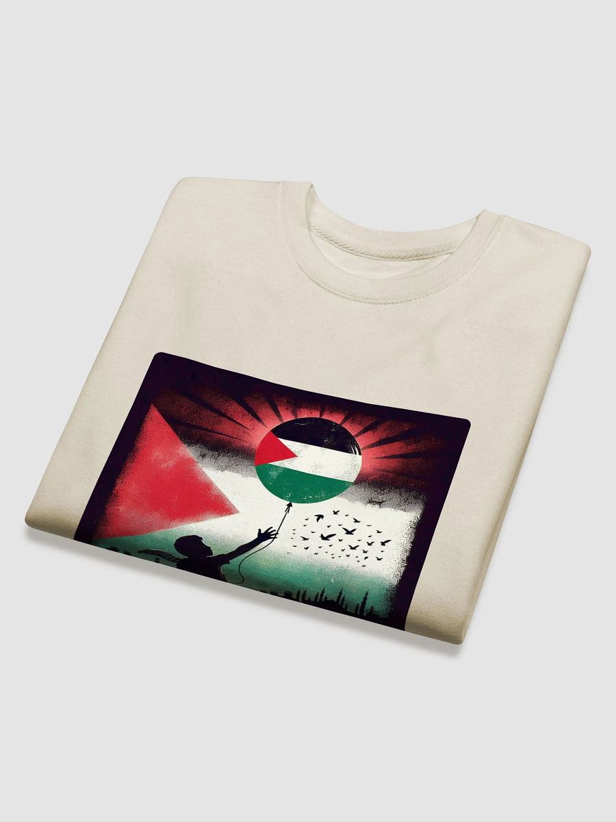 Palestinian Flag Balloon Silhouette Sweatshirt | Free Palestine AI Work product image (8)