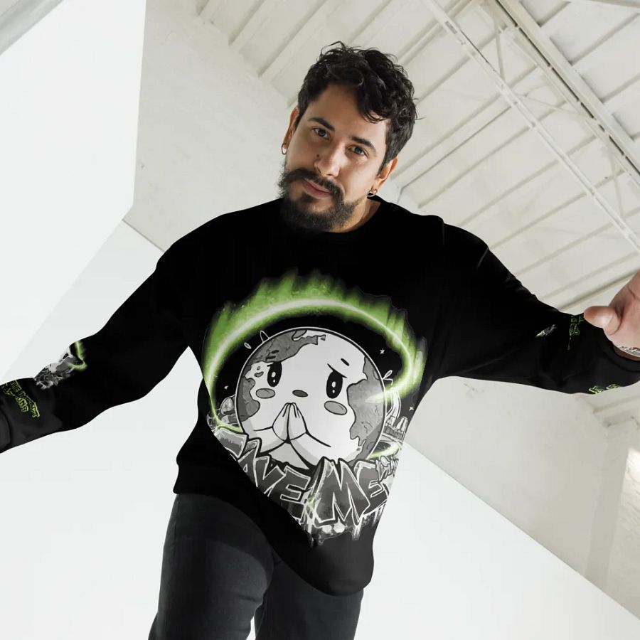 Save Me Recycled Unisex Sweatshirt – Wear Your Commitment product image (1)