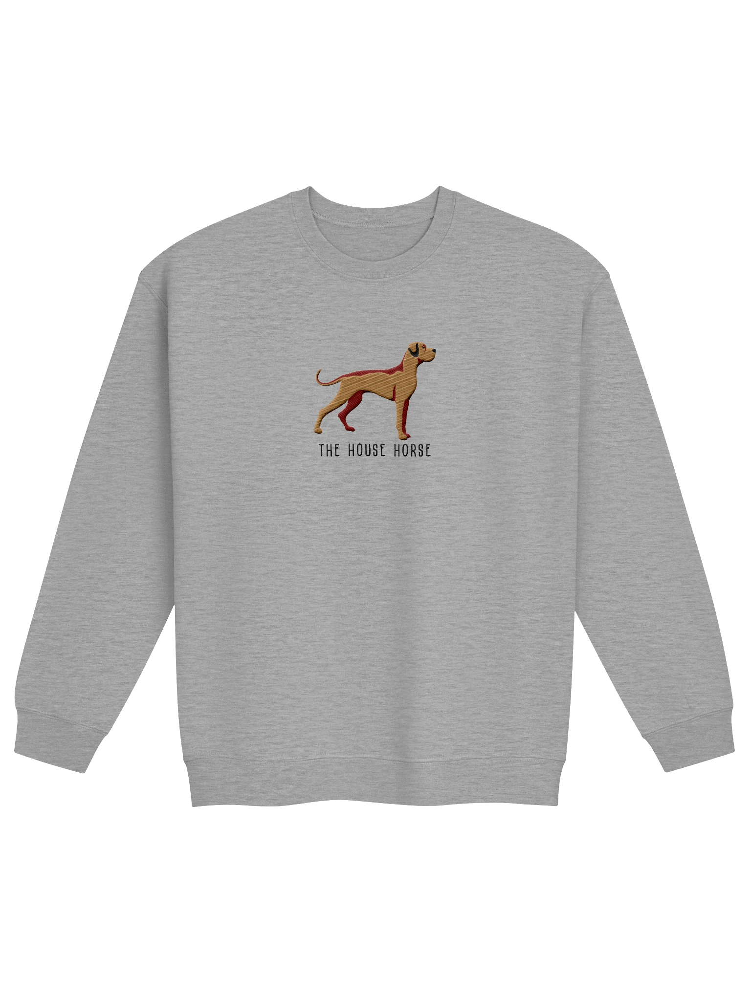 The House Horse Sweatshirt (Embroidered) of a Great Dane(Tan) product image (17)