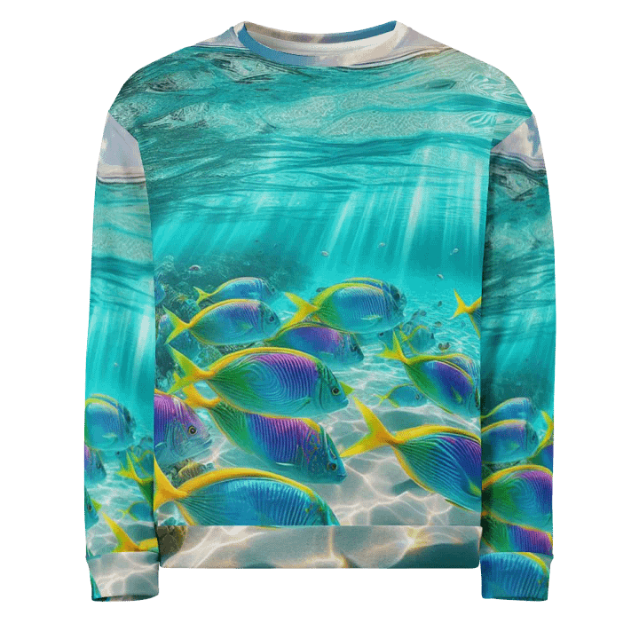 Serenity Seas All-Over Print Sweatshirt | AI Design product image (1)