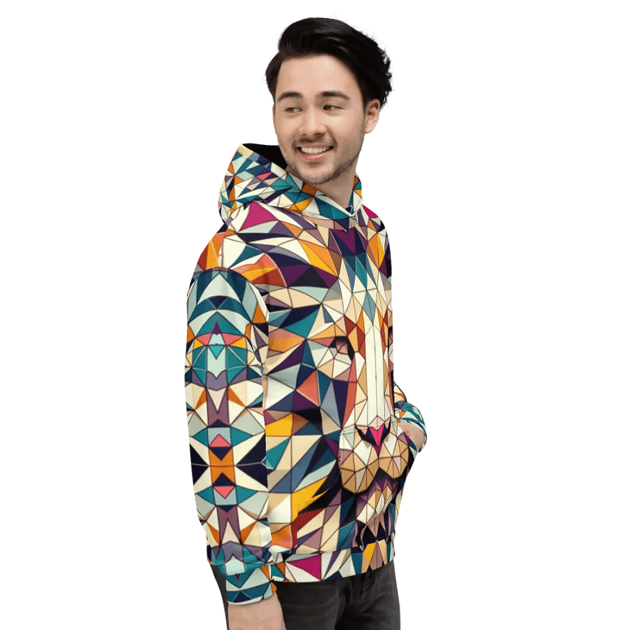 Vibrant Mosaic Leo Zodiac Lion Hoodie product image (4)