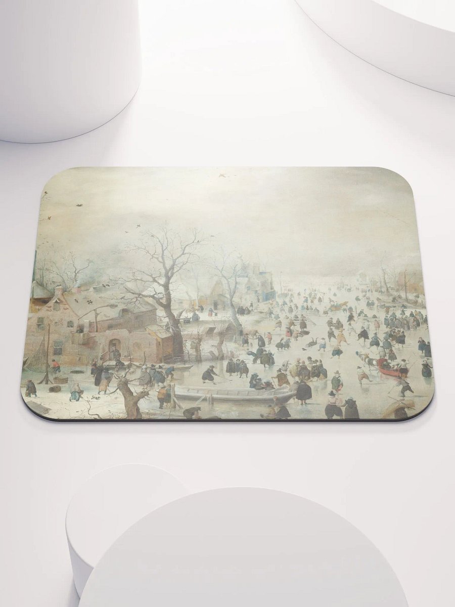 ''Winter Landscape with Skaters'' by Hendrick Avercamp Mouse Pad product image (2)
