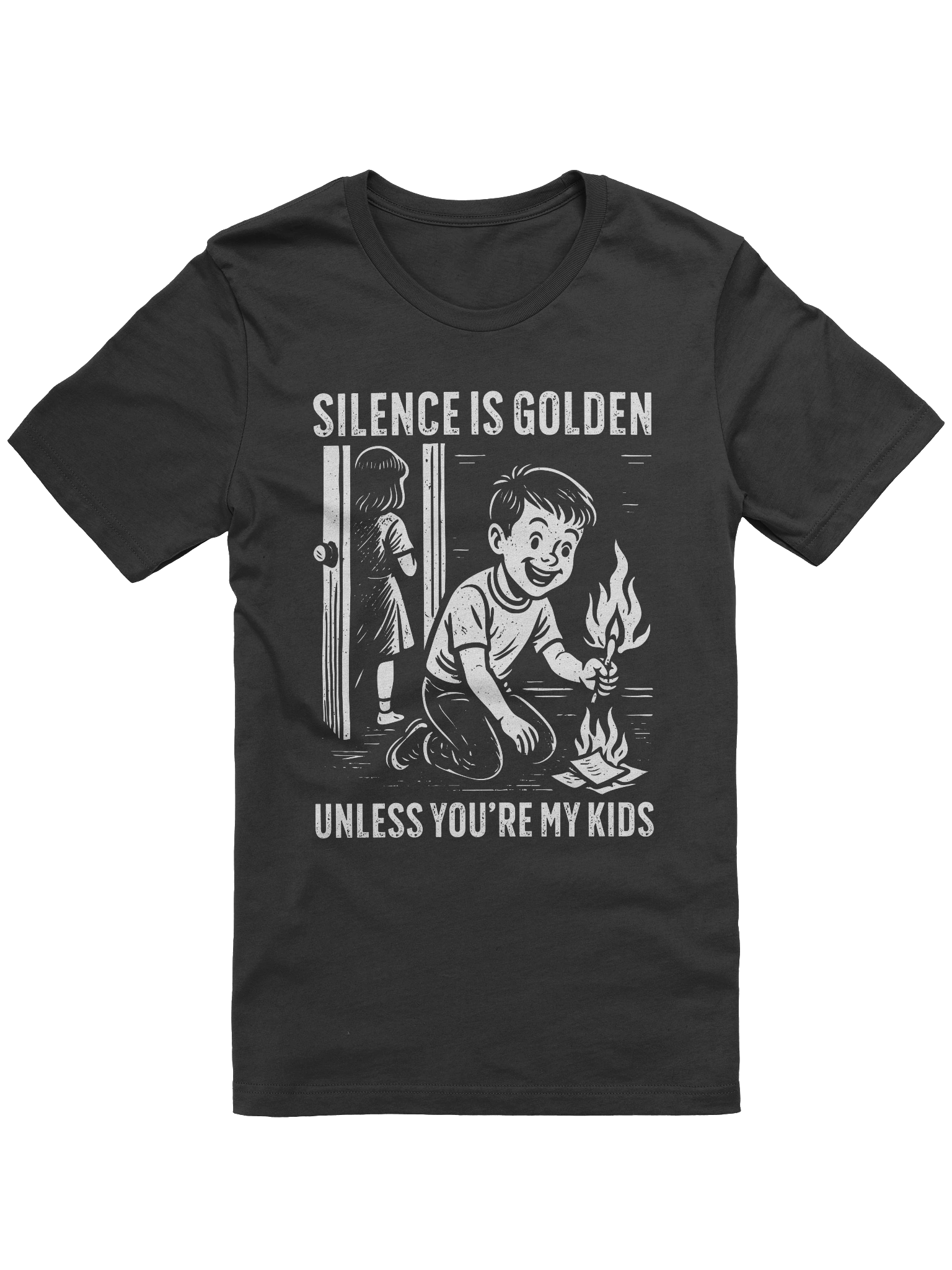 Silence Is Golden Unless You’re My Kids - Funny Dad T-Shirt product image (1)