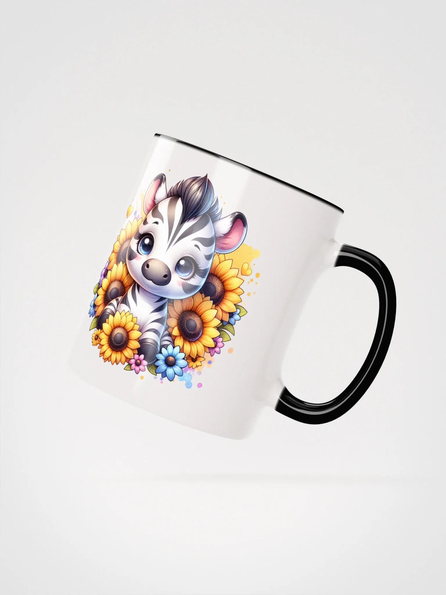 Zebra among flowers: 11 oz Mug product image (3)