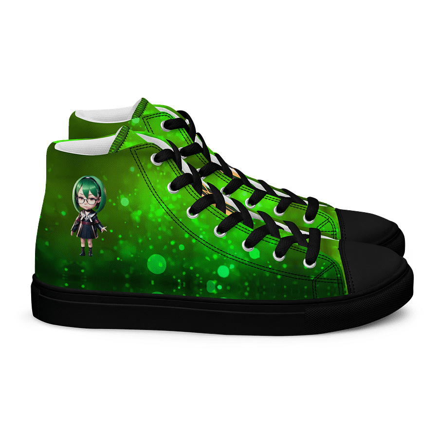 (Green CHIBI) K Women's High Top Canvas Shoes product image (2)
