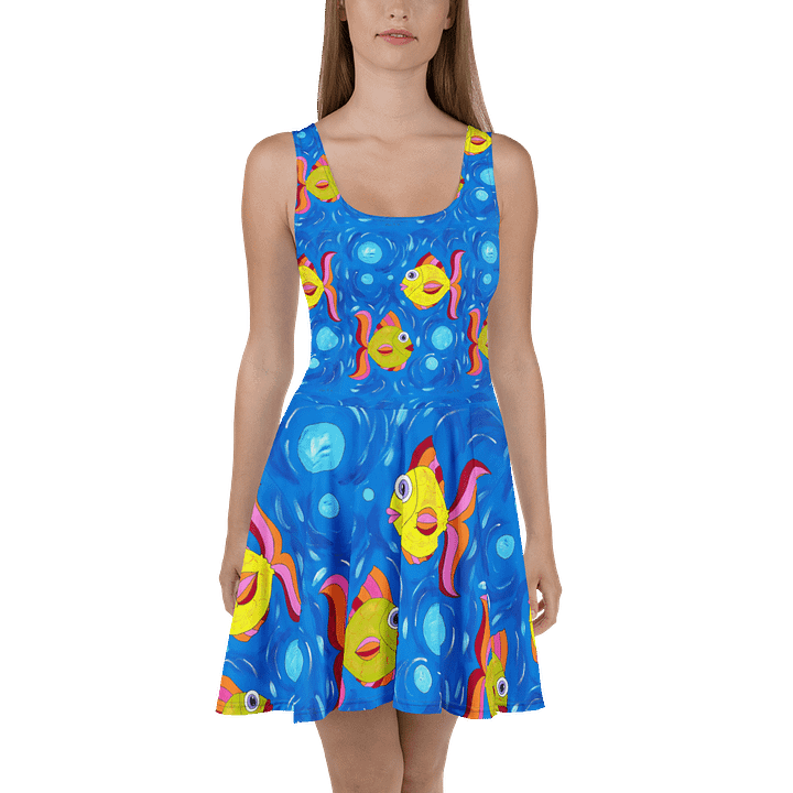 Fish style (art by Dina R.) II. acrylic painting picture - dress product image (2)