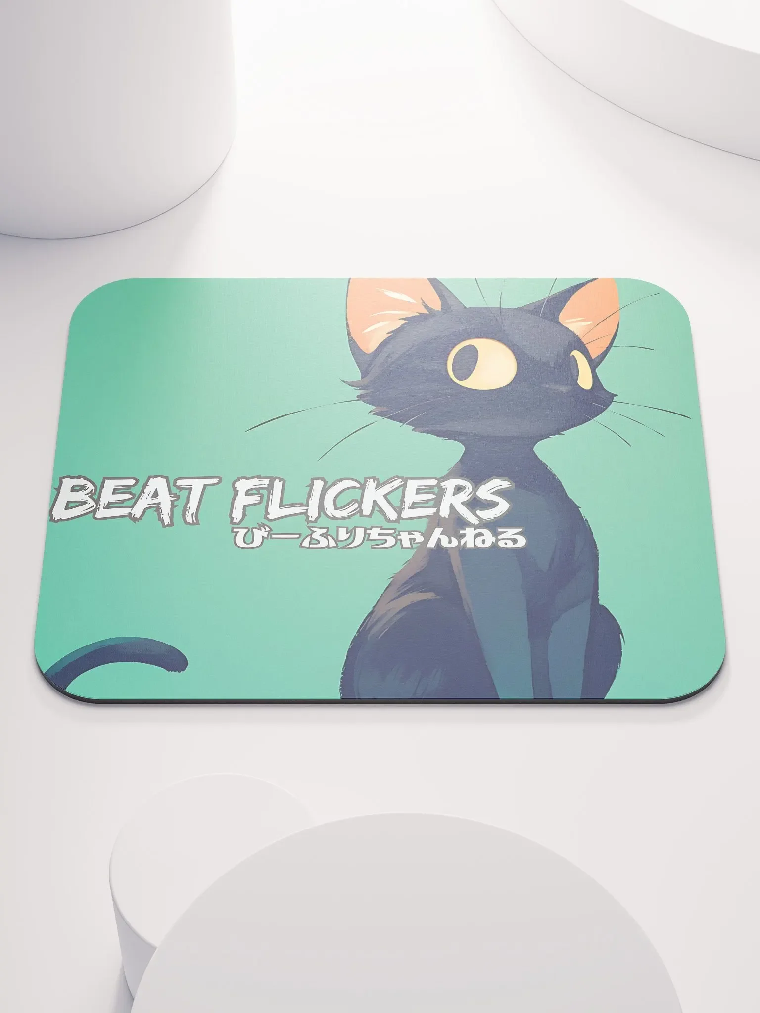 Beat Flickers Cat Whiskered Wonder Mouse Pad product image (1)