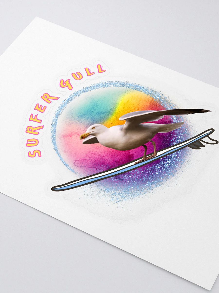 Soleil the Surfer Gull Kiss Cut Sticker product image (2)