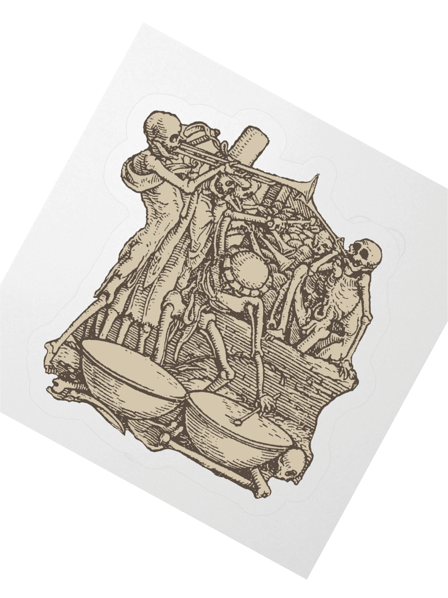 Dancing Skeletons Woodcut product image (2)