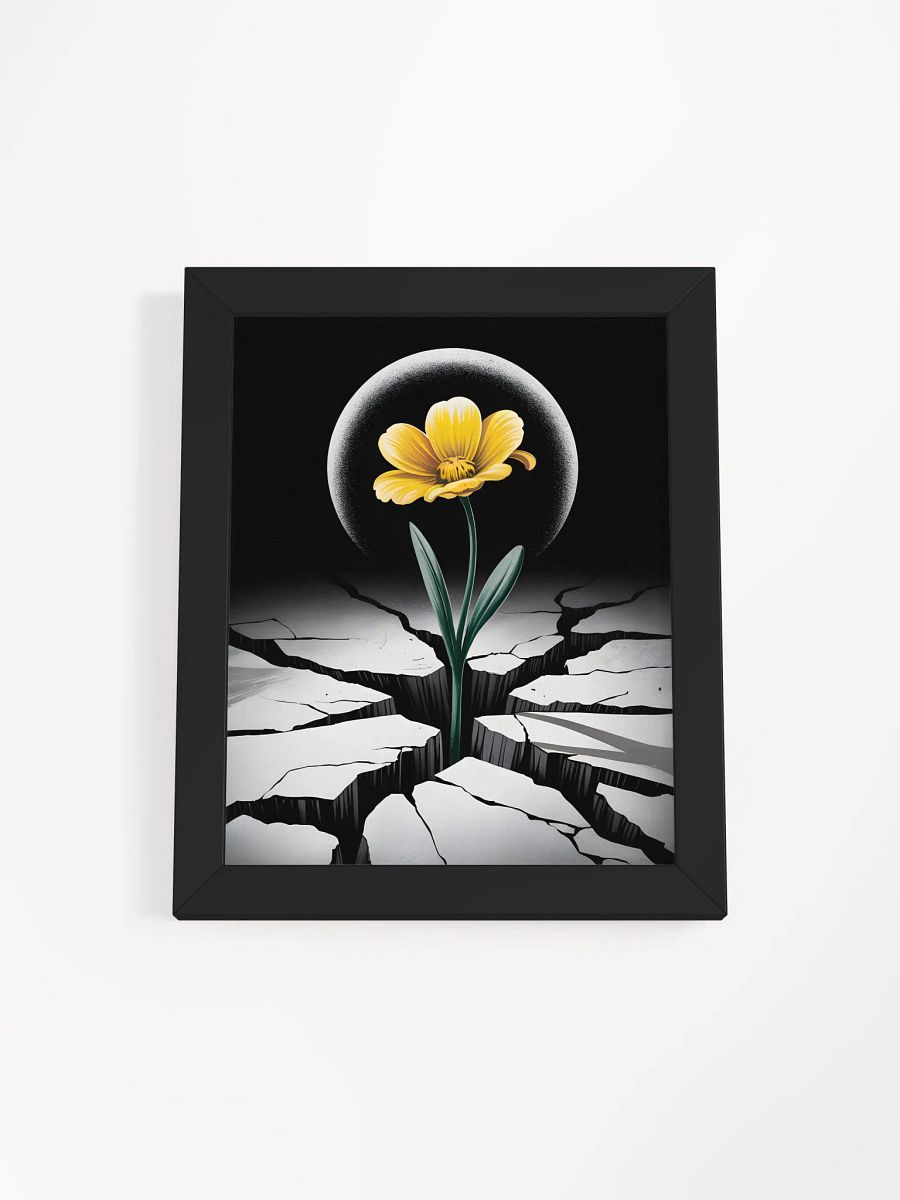 Bloom in Darkness Wall Art | Resilience & Growth Symbolism Print product image (1)