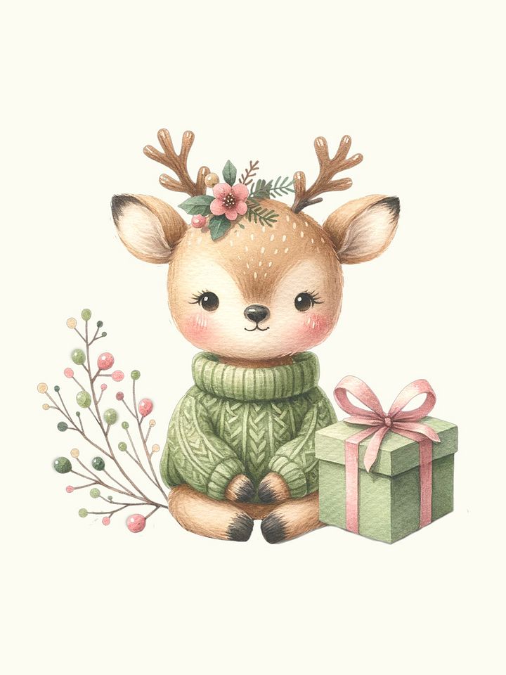Christmas Deer - Clipart product image (1)