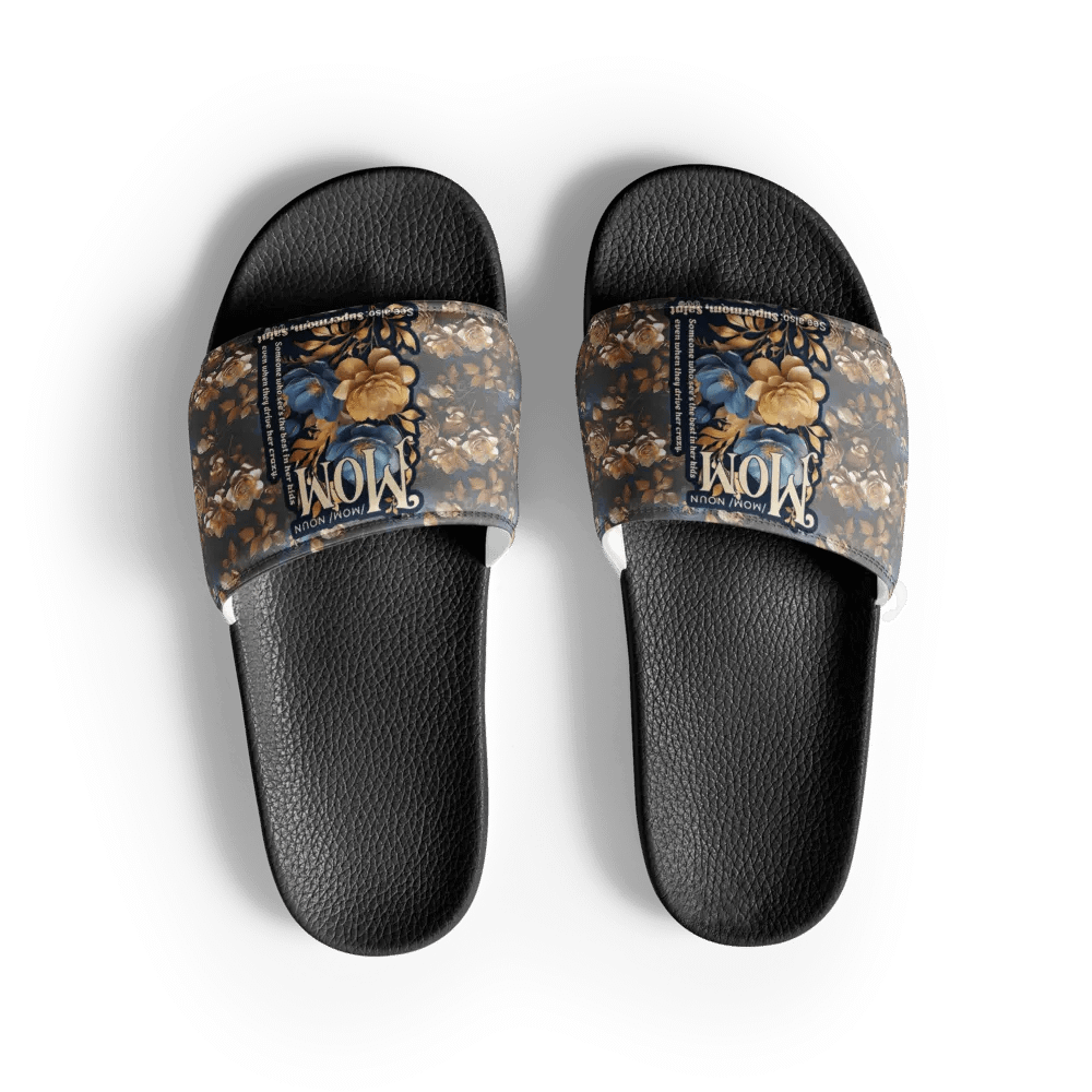 Funny Mom Floral All Over Print Slides product image (4)