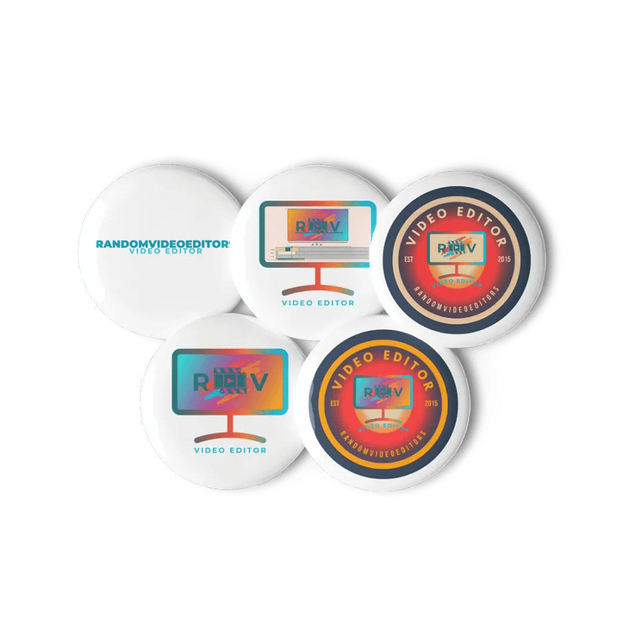 RandomVideoEditors Set of Pin Buttons V2 product image (3)