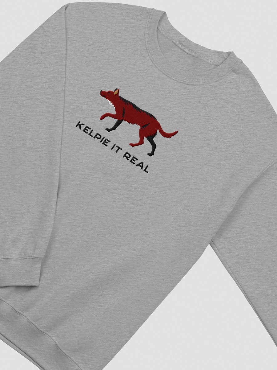 Kelpie It Real Sweatshirt (Embroidered) of an Australian Kelpie(Brown) product image (15)