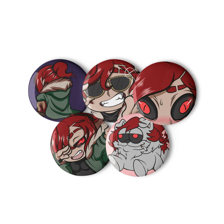 Kain Emote Pin Button Set product image (3)