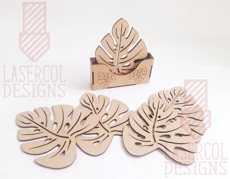 Leaf Coasters (6) Set 1 - Laser Cut Files product image (2)