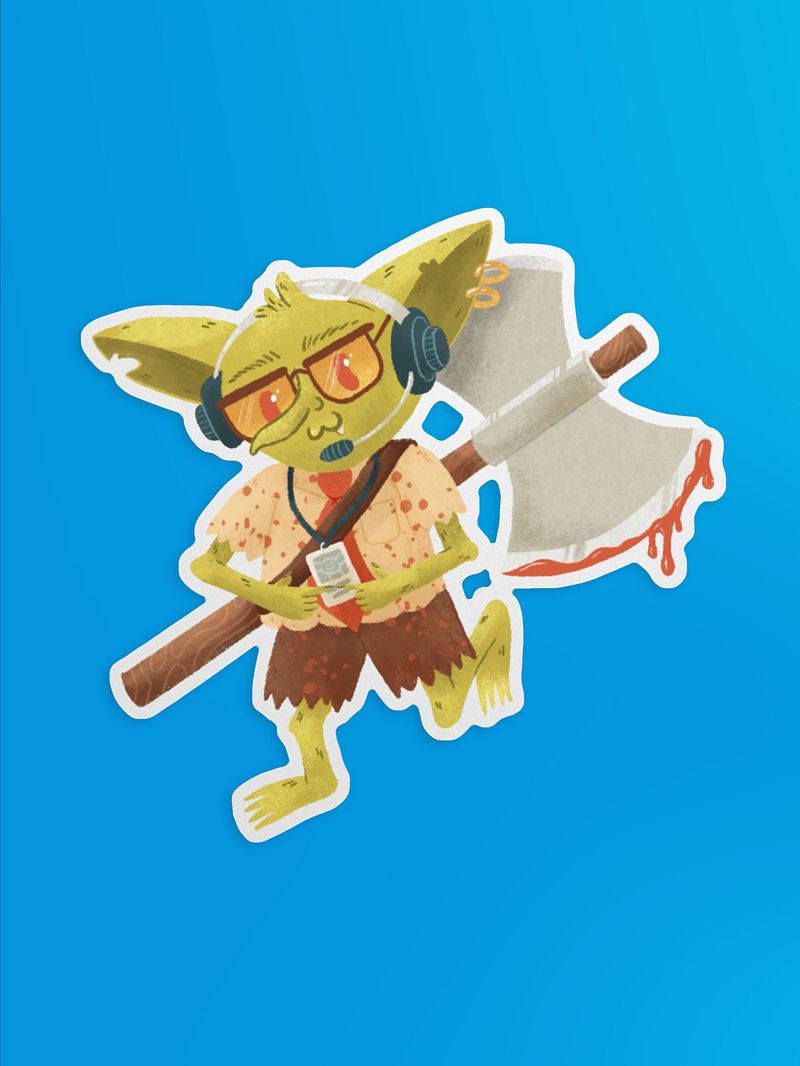 Tech Support Goblin Sticker