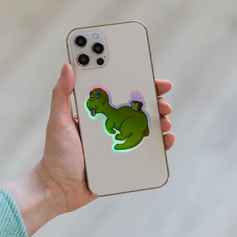 404 Toaster Dino Sticker (Holo) product image (6)