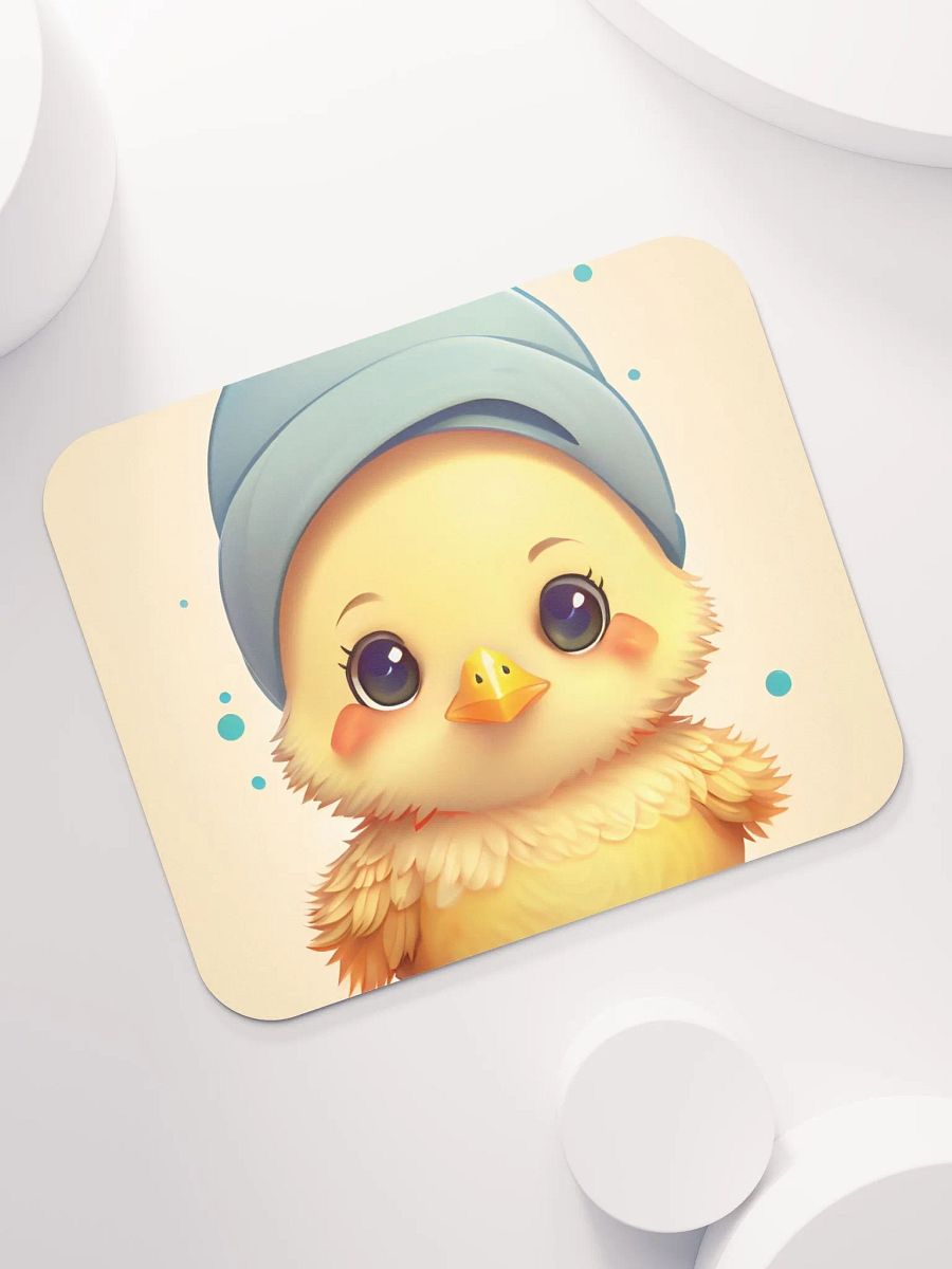 Adorable Chick Blue Hat Mouse Pad product image (7)