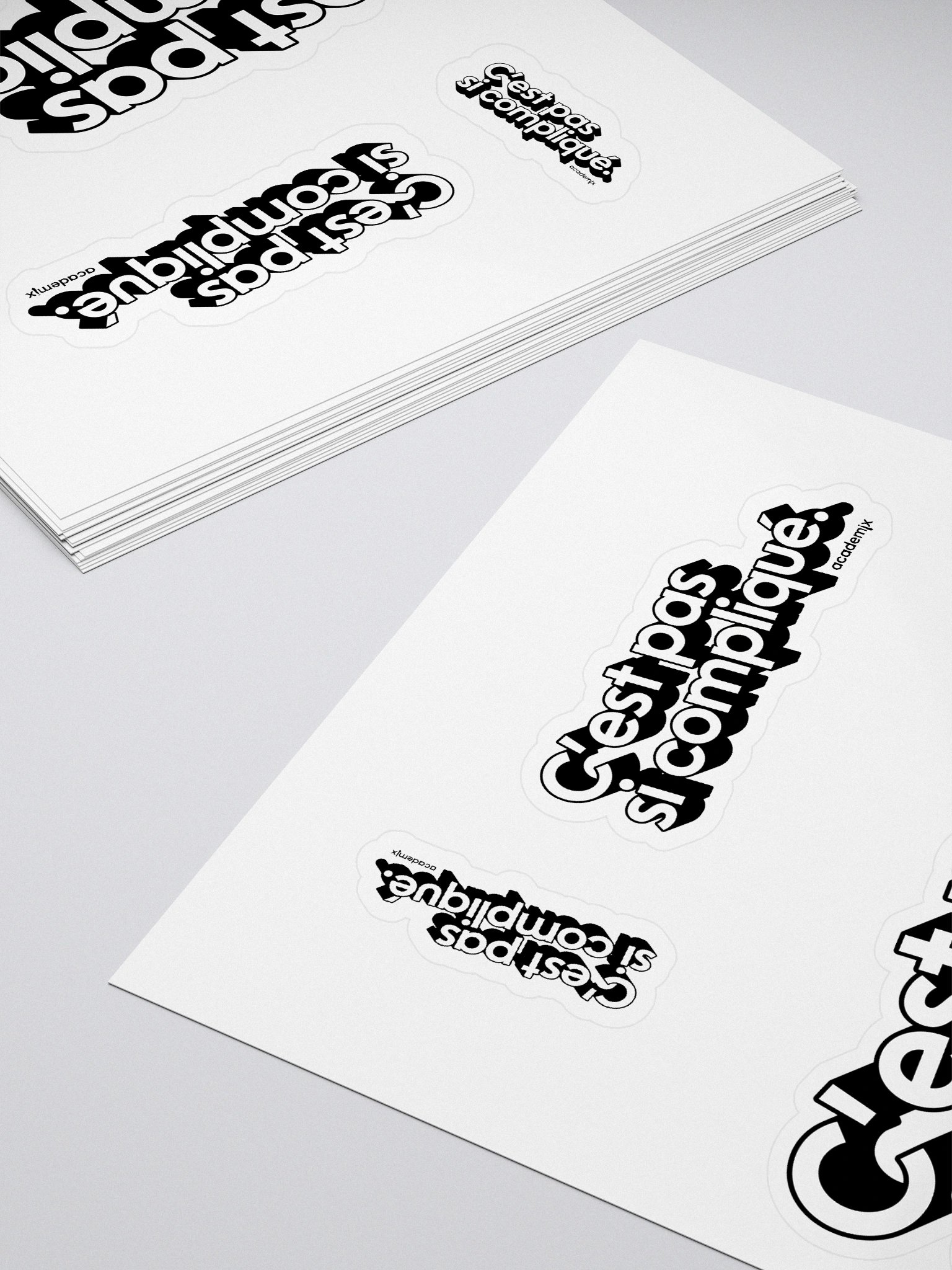 Sticker C'est pas si compliqué. Noir product image (4)