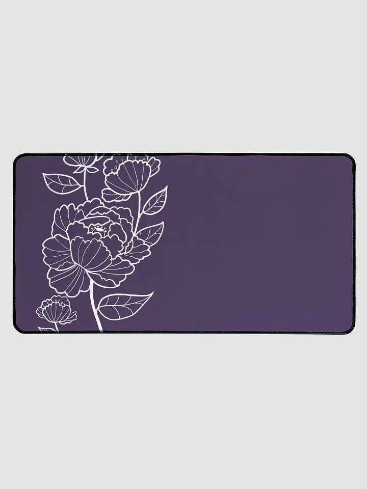 Purple Peony Neoprene Desk Mat product image (1)