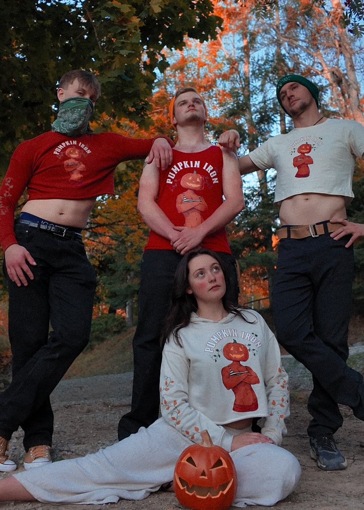 "Pumpkin Iron " Crop Hoodie product image (2)