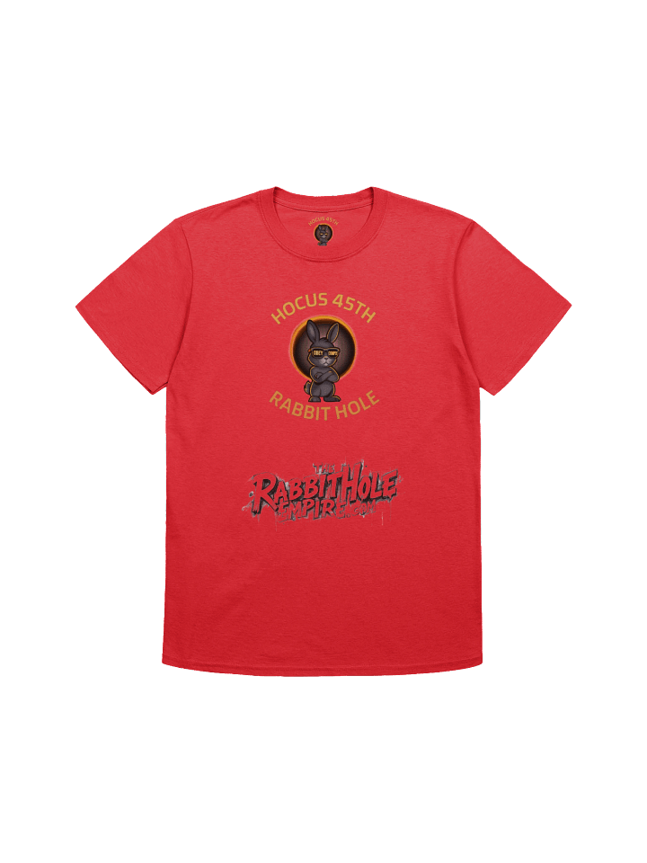 Hocus 45th Rabbit Hole (Red T-Shirt) product image (1)