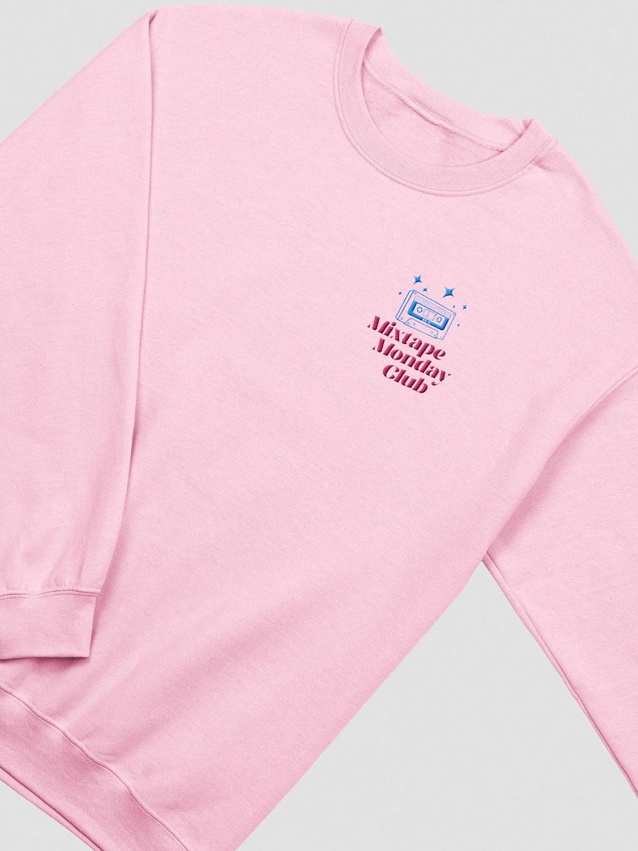 Mixtape Monday Club Embroidered Sweatshirt // Blue & Pink product image (2)