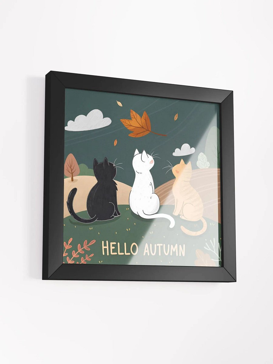 Hello Autumn Cats Framed Matte Poster product image (5)