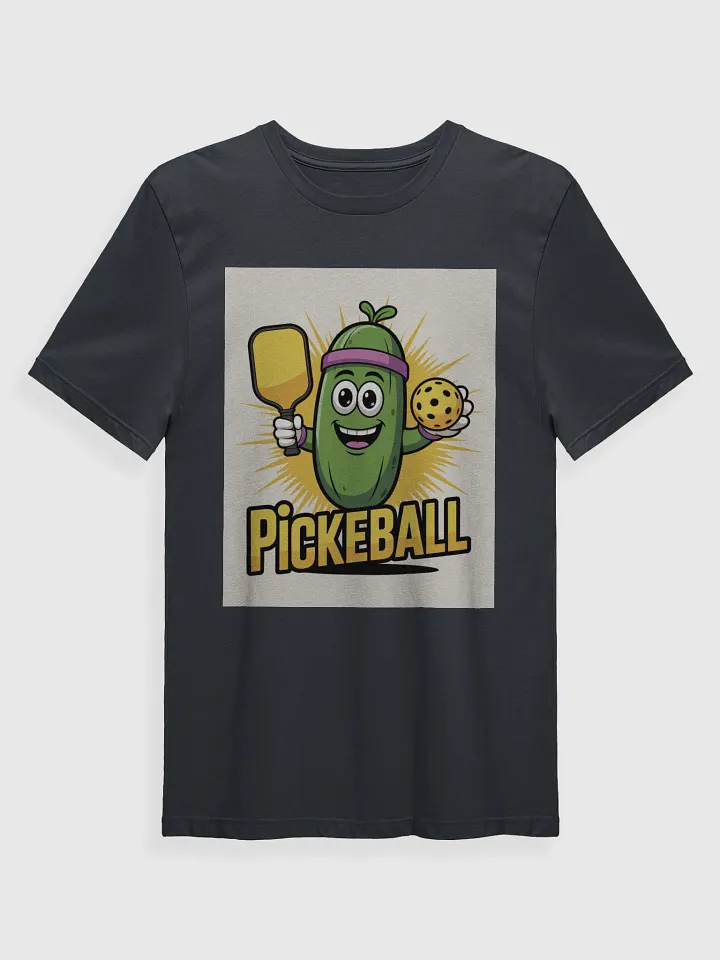 Funny Pickleball Shirt – Cartoon Pickle Character with Paddle & Ball product image (6)