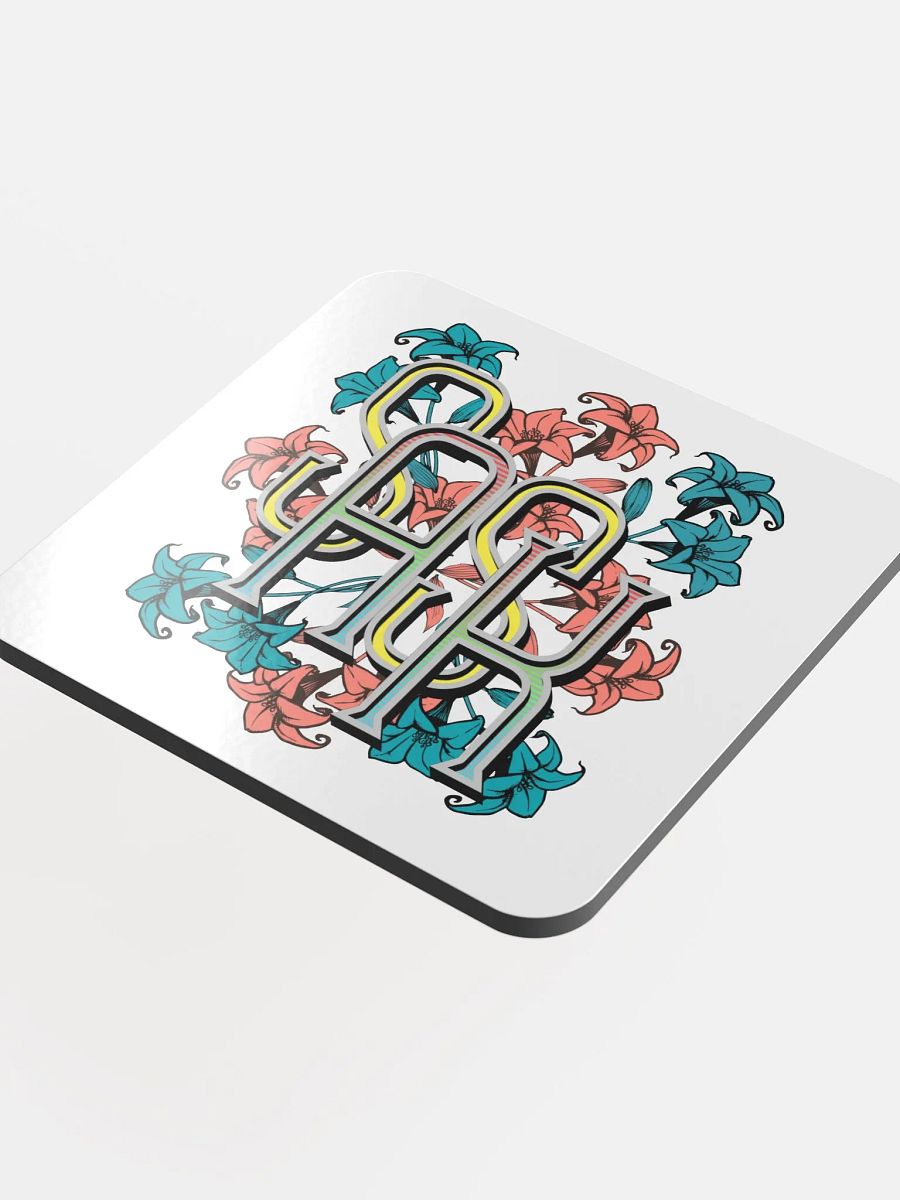 Sask Saskatoon Saskatchewan Flower Bloomed Initials Cork Coaster Set product image (3)