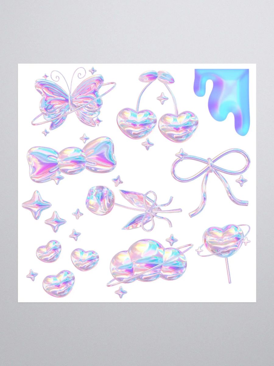 Iridescent Holographic Kiss Cut Stickers Set product image (2)