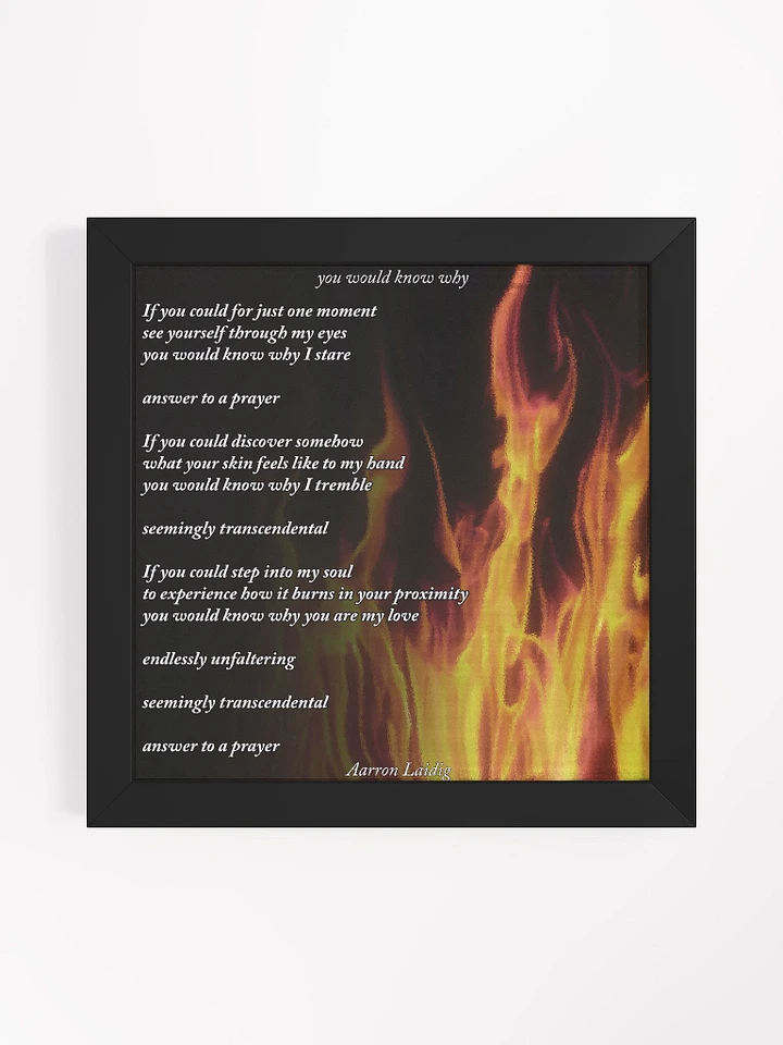 You would know why framed poem product image (2)