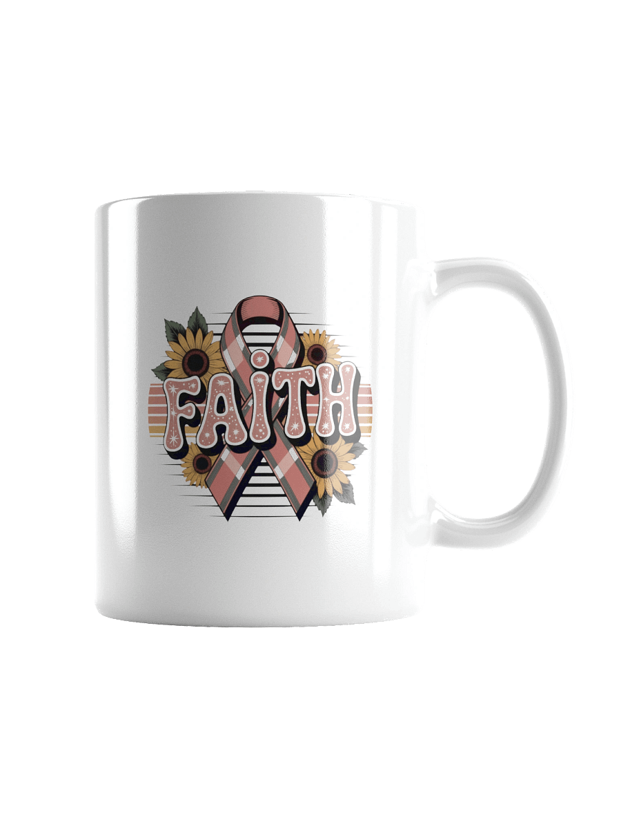 Sunflower Faith Breast Cancer Awareness Mug product image (5)