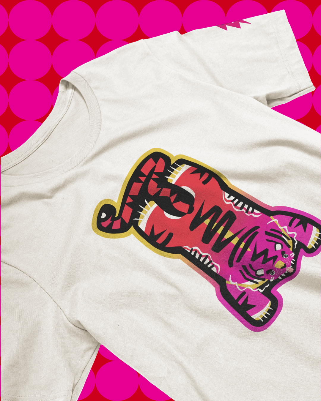 Orange and Pink Tiger - T-Shirt product image (1)